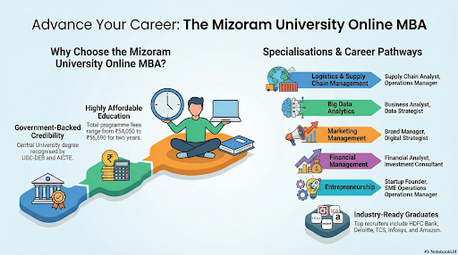 Mizoram University Online MBA – UGC-Approved, Affordable & Flexible